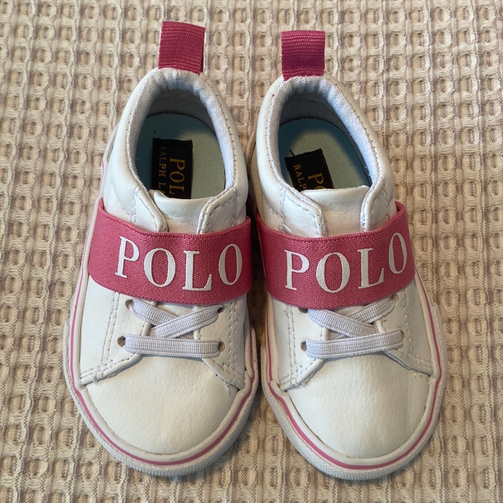 Polo sneakers white and pink